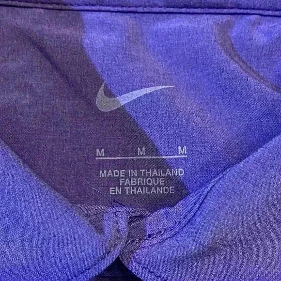 Nike Dri-Fit Mens Polo Coaching Shirt M Purple Football Sports Athletic Logo NWT - Picture 5 of 8